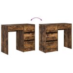 vidaXL Bureau Chêne fumé 90 x 37 5 x 75 cm Bois d'ingénierie
