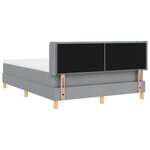 vidaXL Lit à ressorts avec matelas Gris clair 200 x 140 cm tissu
