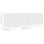 vidaXL Ensemble de meubles TV 2 Pièces Blanc Bois d'ingénierie