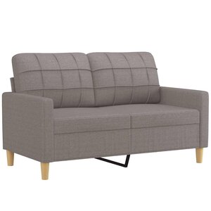 vidaXL Canapé à 2 places Taupe 120 cm Tissu