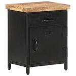 vidaXL Table de chevet 40x30x52 cm Bois de manguier brut