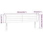 vidaXL Tête de lit avec oreilles Crème 163x23x78/88 cm Tissu