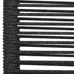 vidaXL Chaises de jardin lot de 2 Corde en coton et acier Noir