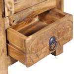 vidaXL Meuble toilette+miroir et 2 armoires latérales Bois de manguier