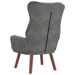 vidaXL fauteuil Gris foncé 69 x 74 x 93 cm Velours