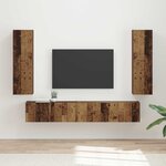 vidaXL Ensemble meuble TV 3 Pièces Bois ancien Bois d'ingénierie