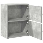 vidaXL Bibliothèque gris béton 40x24x52 cm bois d'ingénierie