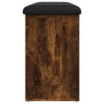 vidaXL Banc à chaussures chêne fumé 102x32x50 cm bois d'ingénierie