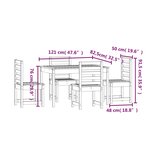 vidaXL Ensemble à manger de jardin 5 Pièces bois massif Douglas