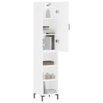 vidaXL Buffet haut Blanc 34 5x34x180 cm Bois d'ingénierie