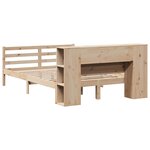 vidaXL Lit bibliothèque sans matelas 140x200 cm bois massif de pin