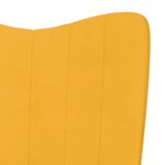 vidaXL Chaise à bascule Jaune moutarde Velours