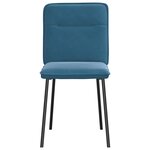 vidaXL Chaises à manger lot de 2 Bleu Velours