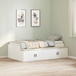 vidaXL Cadre de lit avec rangement avec stockage Blanc 100 x 200 cm