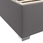 vidaXL Cadre de lit avec matelas Gris 120 x 190 cm tissu
