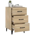 vidaXL Table de chevet chêne sonoma 40x40x66 cm bois d'ingénierie