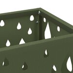 vidaXL Porte-parapluie Olive 15 5 x 15 5 x 49 cm Acier