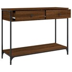 vidaXL Table console chêne marron 100x34 5x75 cm bois d'ingénierie