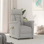 fauteuil de massage vidaXL en microfibre gris clair