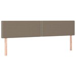 vidaXL Sommier à lattes de lit avec matelas taupe 120x190 cm tissu