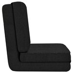 vidaXL Chaise pliable de sol Noir Tissu