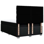 vidaXL Sommier à lattes de lit avec matelas Noir 140x190 cm Tissu