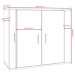 vidaXL Buffet Blanc 80x33x70 cm Bois d'ingénierie