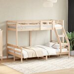 vidaXL Lit superposé sans matelas 90x200/120x200 cm bois massif