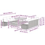 vidaXL Ensemble de canapé de jardin 11 Pièces Gris / Gris foncé
