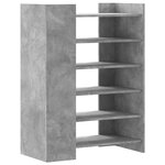vidaXL Armoire à chaussures gris béton 74 5x37 5x100 cm