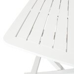 vidaXL Ensemble de bistro pliable 3 Pièces Plastique Blanc