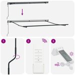 vidaXL Auvent rétractable automatique anthracite et blanc 300x250 cm