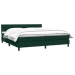 vidaXL Sommier à lattes de lit et matelas vert foncé 180x220cm velours