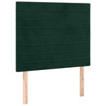 vidaXL Sommier à lattes de lit et matelas Vert foncé 120x200cm Velours
