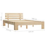 vidaXL Cadre de lit sans matelas bois de pin massif 120x200 cm