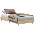 vidaXL Cadre de lit sans matelas chêne sonoma 75x190 cm