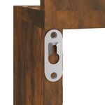 vidaXL Étagère d'angle murale Chêne fumé 20x20x127 5cm Bois ingénierie