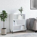 vidaXL Armoire à étagères blanc brillant 69 5x32 5x90 cm