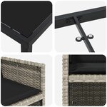 vidaXL Ensemble de salle à manger pour jardin 5 Pièces Gris clair
