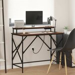 vidaXL Bureau Chêne marron 100 x 50 x 86.5 cm Bois d'ingénierie