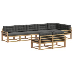 vidaXL Ensemble de canapés d'extérieur 6 pc Blanc et anthracite
