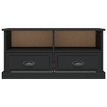 vidaXL Meuble TV noir 93x35 5x45 cm bois d'ingénierie