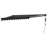 vidaXL Auvent rétractable automatique anthracite 3x2 5 m