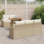 vidaXL Ensemble de salle à manger pour jardin Beige et crème