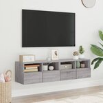 vidaXL Meubles TV muraux 2Pièces sonoma gris 60x30x30cm bois d'ingénierie