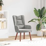 vidaXL fauteuil Gris clair 63 x 67 x 94 cm Velours