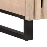 vidaXL Table basse blanc 80x51x40 cm bois de manguier massif