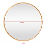 Miroir mural rond 50 cm doré 03_0007942