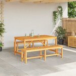 vidaXL Ensemble de salle à manger pour jardin 3 Pièces Marron