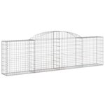 vidaXL Paniers à gabions arqués 7 Pièces 300x30x80/100 cm fer galvanisé